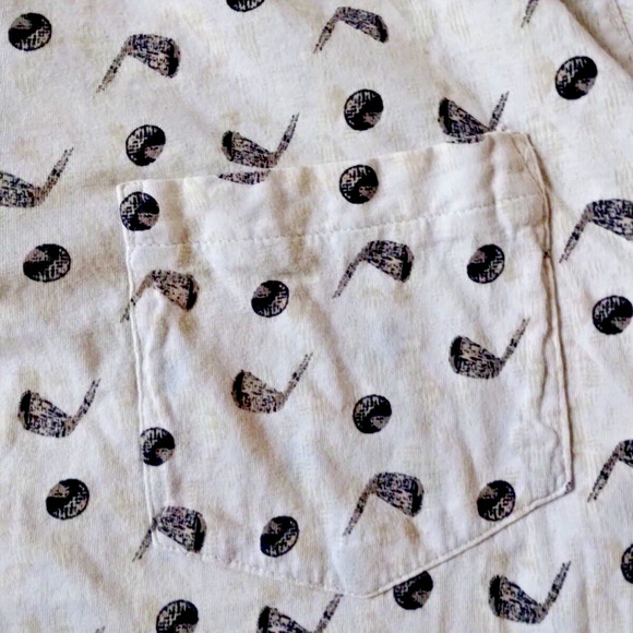 VINTAGE Penguin Sport Polo Mens XL Golf Club Balls All Over Print Short Sleeve - Picture 3 of 9
